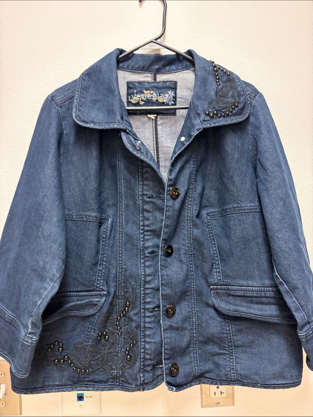Venezia Embroidered Blue Denim Jacket M/L